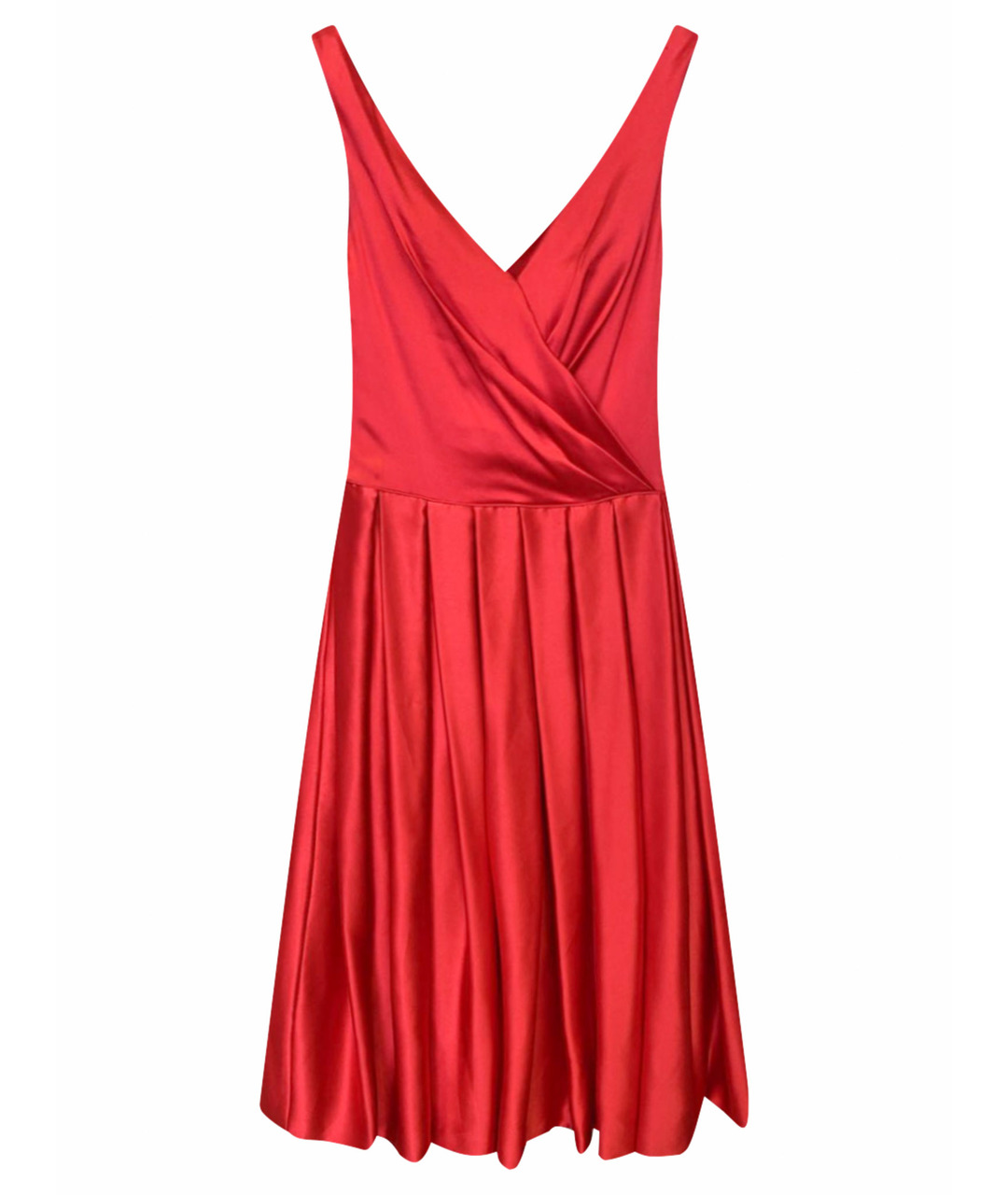 JENNY PACKHAM Красное шелковое коктейльное платье, фото 1