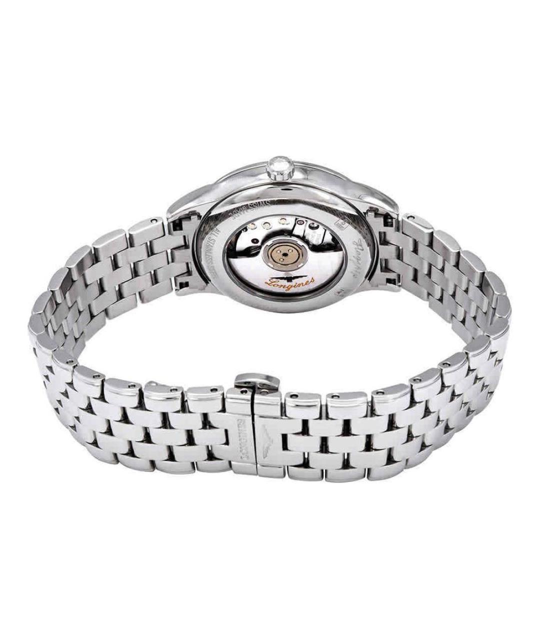 LONGINES Белые стальные часы, фото 4