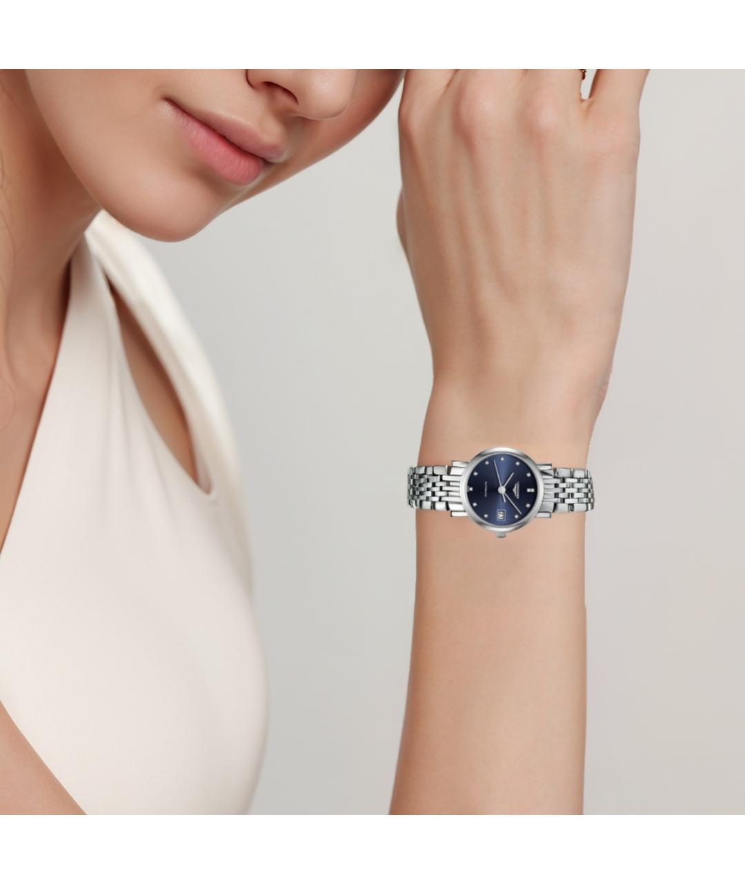 LONGINES Серебряные стальные часы, фото 3