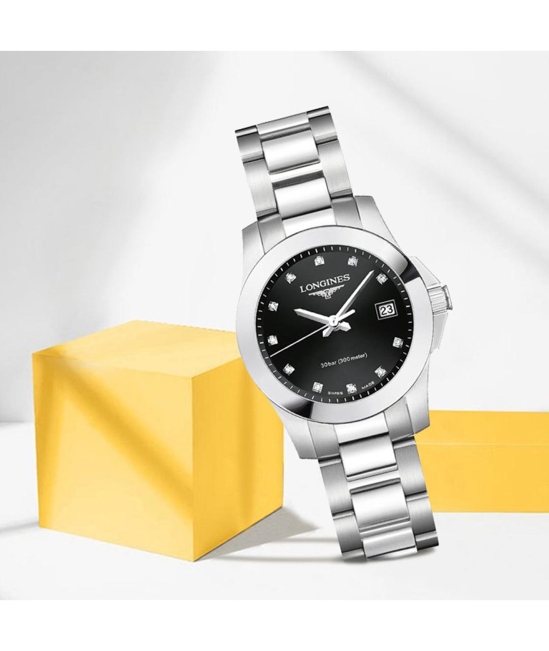 LONGINES Серебряные стальные часы, фото 5