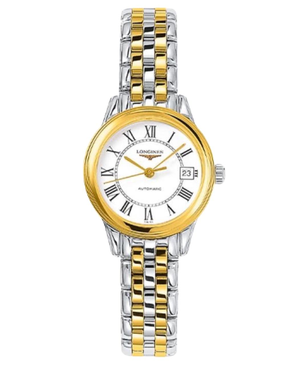 LONGINES Золотые стальные часы, фото 1