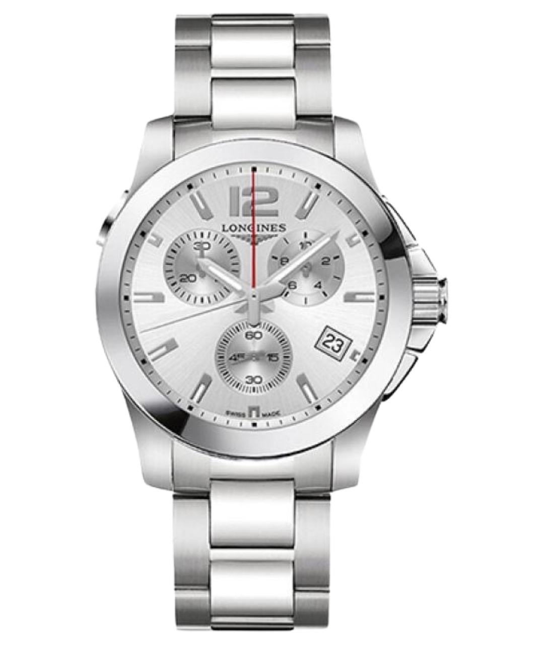LONGINES Серебряные стальные часы, фото 1