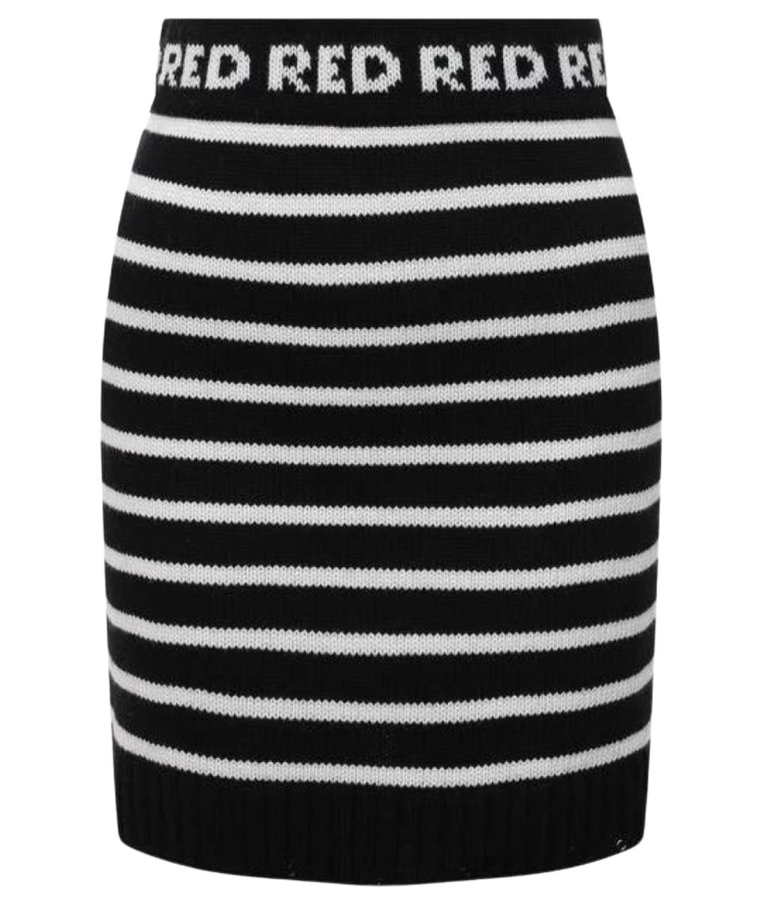 RED VALENTINO Черная шерстяная юбка мини, фото 1