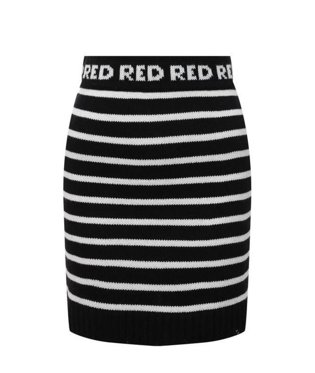 RED VALENTINO Черная шерстяная юбка мини, фото 7