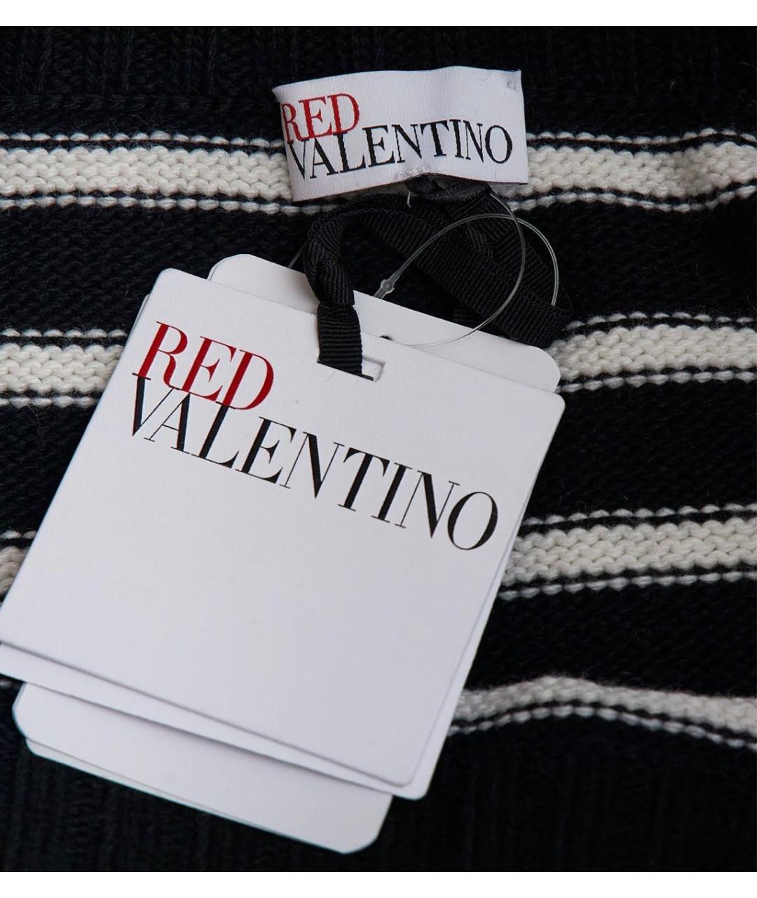 RED VALENTINO Черная шерстяная юбка мини, фото 6