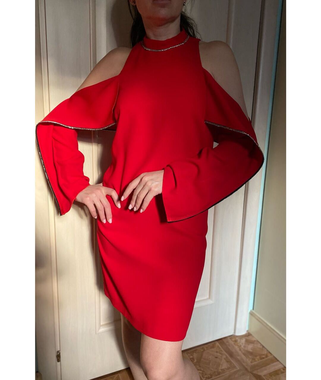 PINKO Красное коктейльное платье, фото 5