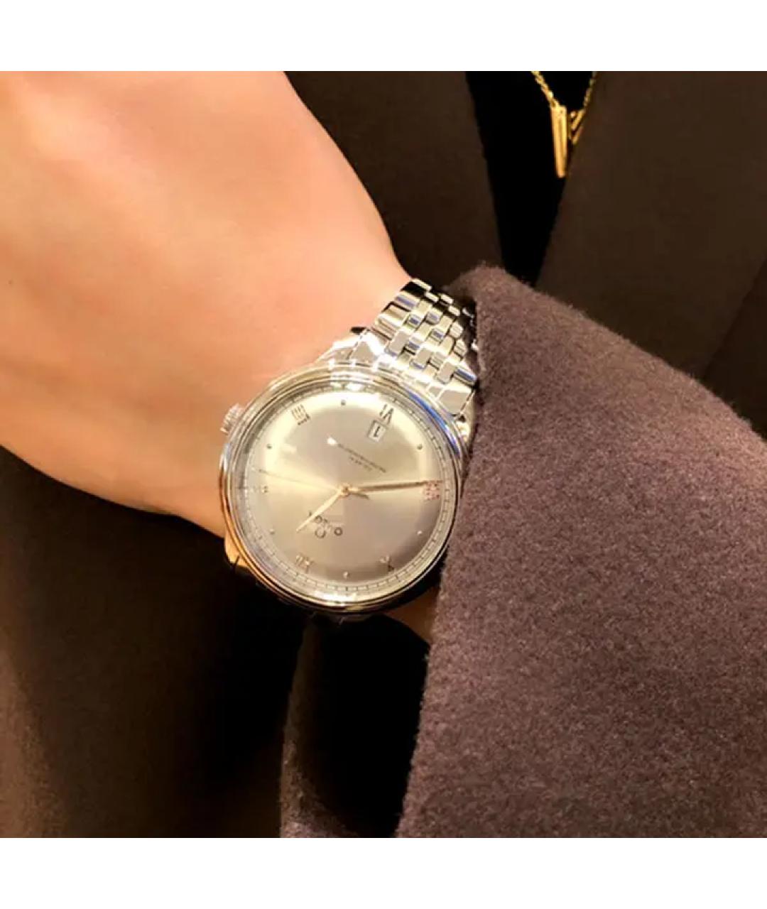 OMEGA Серые металлические часы, фото 5