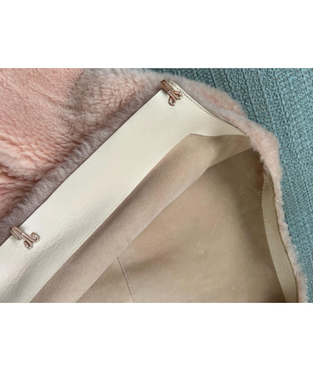 BOTTEGA VENETA Розовая меховая шуба, фото 7