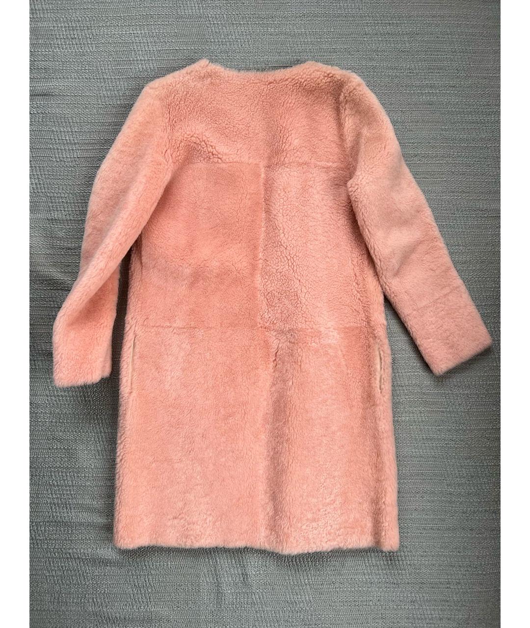 BOTTEGA VENETA Розовая меховая шуба, фото 2