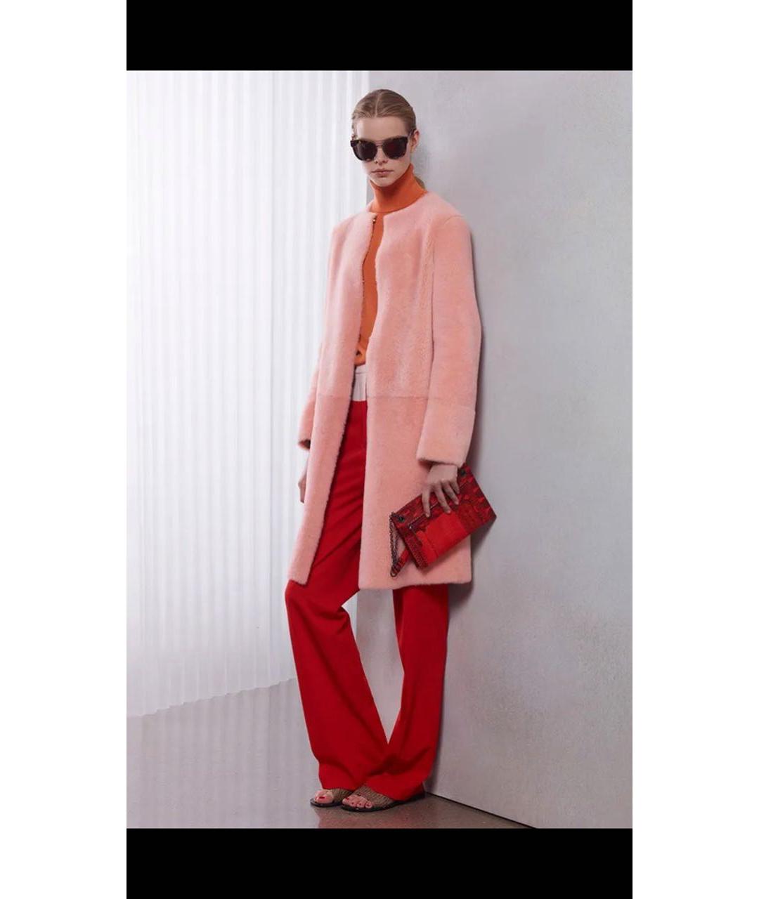 BOTTEGA VENETA Розовая меховая шуба, фото 4