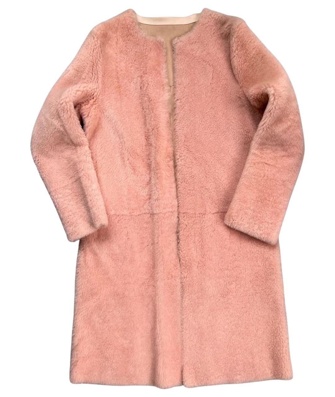 BOTTEGA VENETA Розовая меховая шуба, фото 1