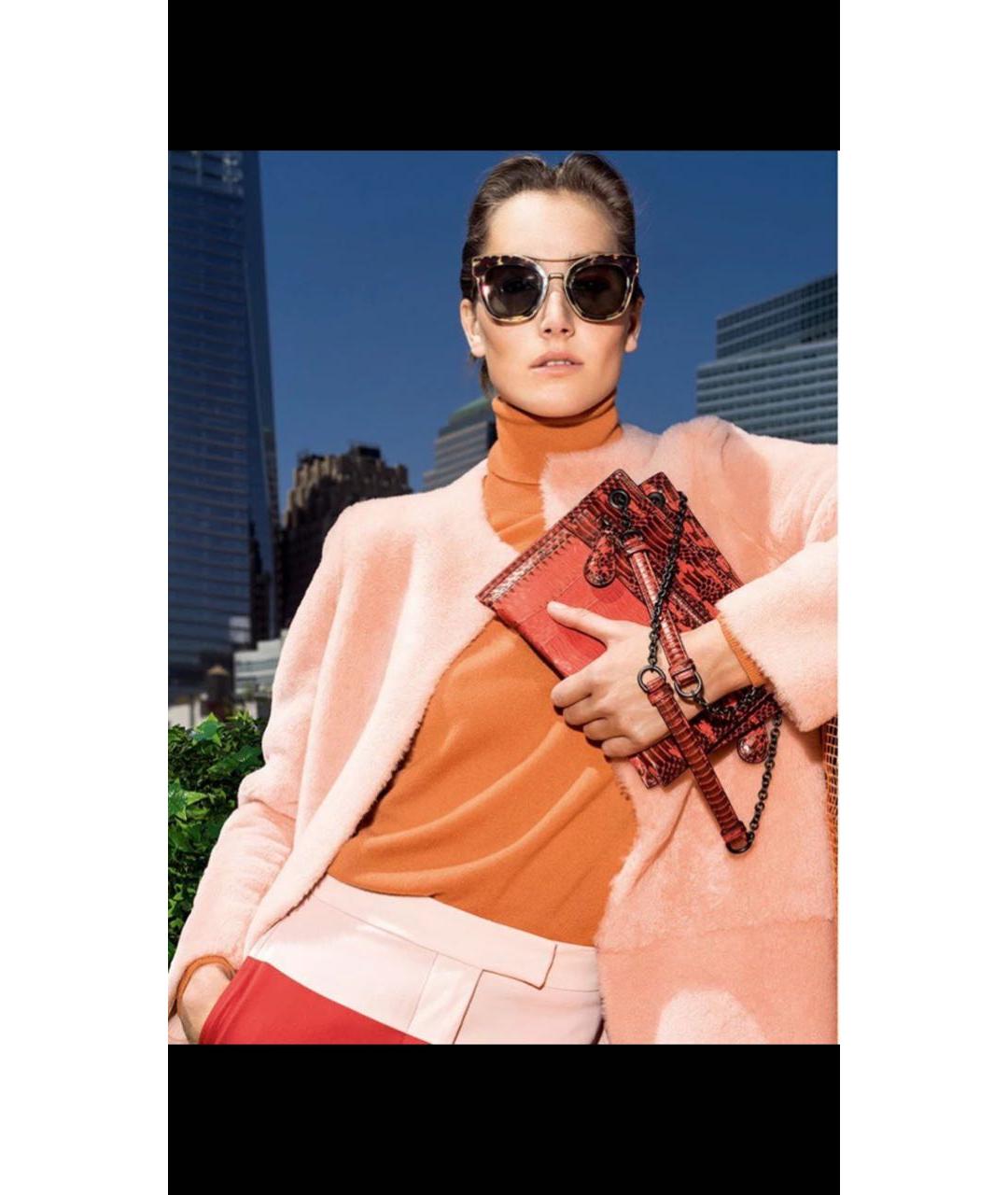 BOTTEGA VENETA Розовая меховая шуба, фото 5