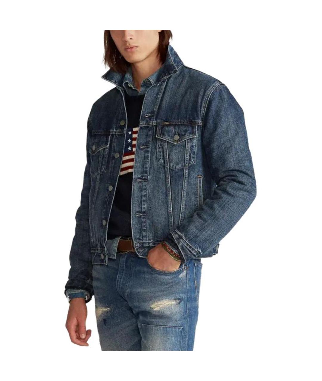 POLO RALPH LAUREN Синяя хлопковая куртка, фото 4