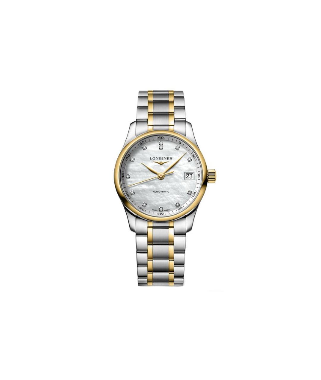 LONGINES Белые часы из желтого золота, фото 1