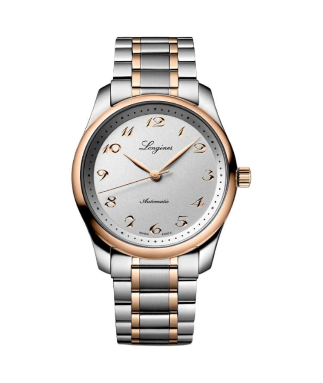 LONGINES Серые часы из золота и стали, фото 1