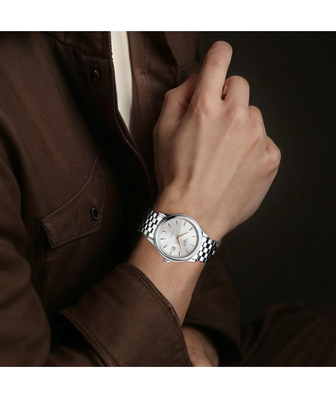 LONGINES Серебряные часы, фото 3