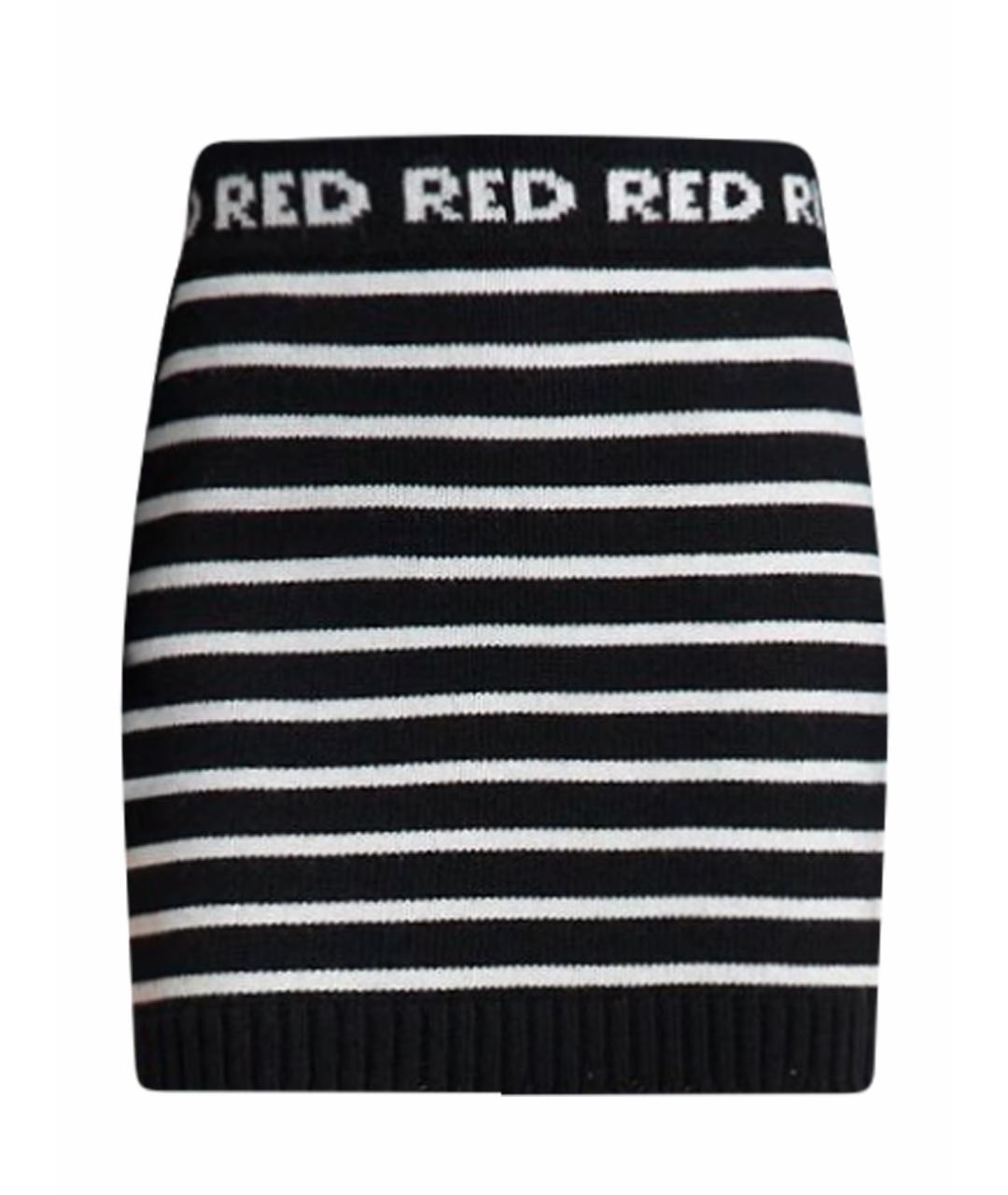 RED VALENTINO Черная шерстяная юбка мини, фото 1