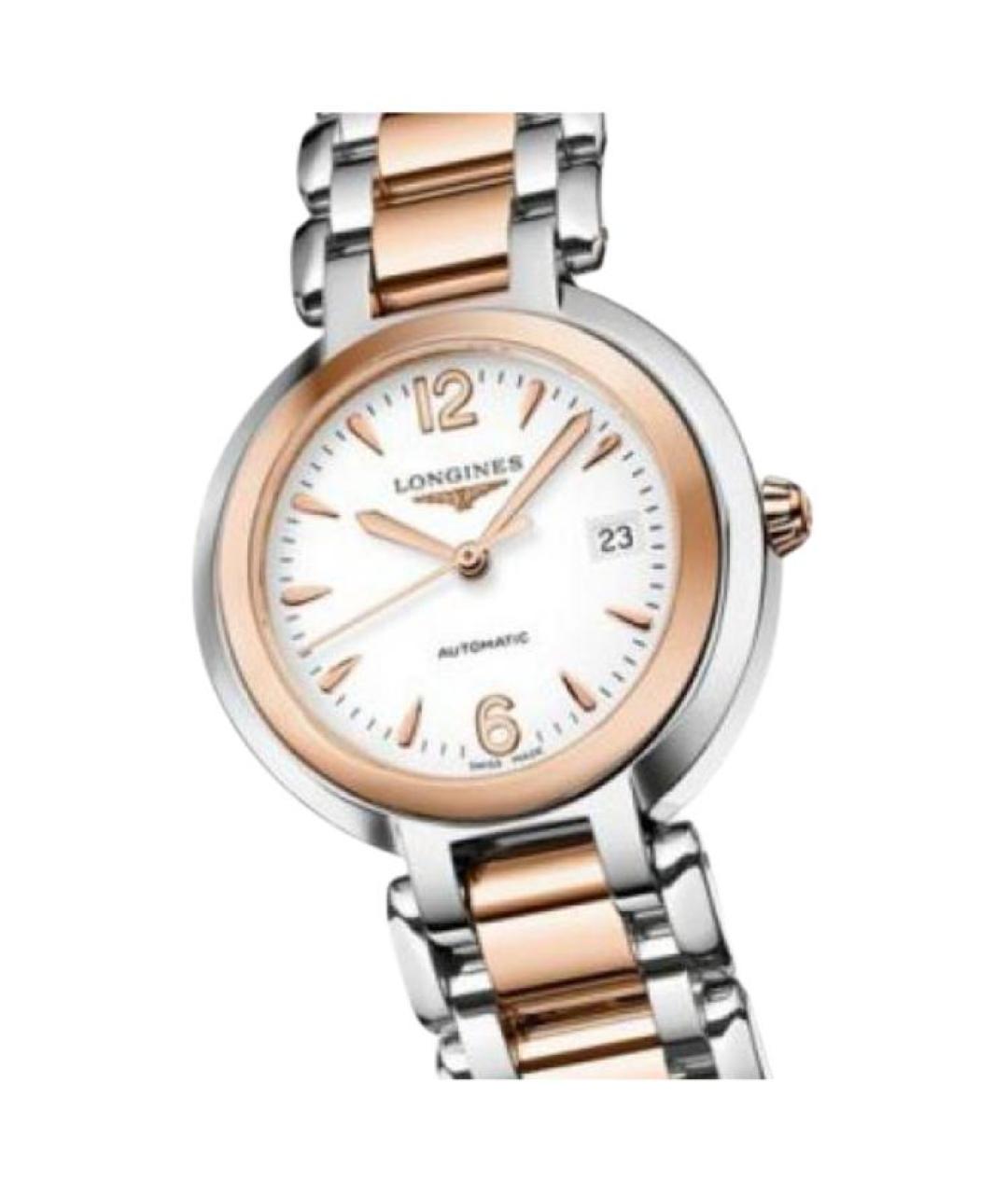 LONGINES Золотые стальные часы, фото 4