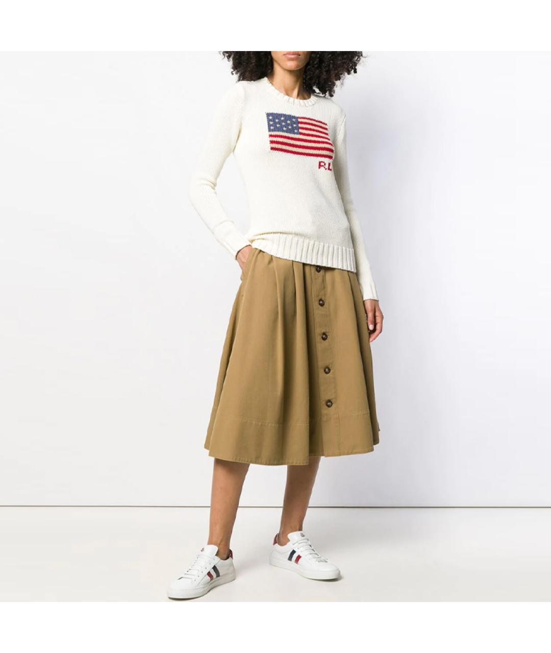 POLO RALPH LAUREN Белый хлопковый джемпер / свитер, фото 2