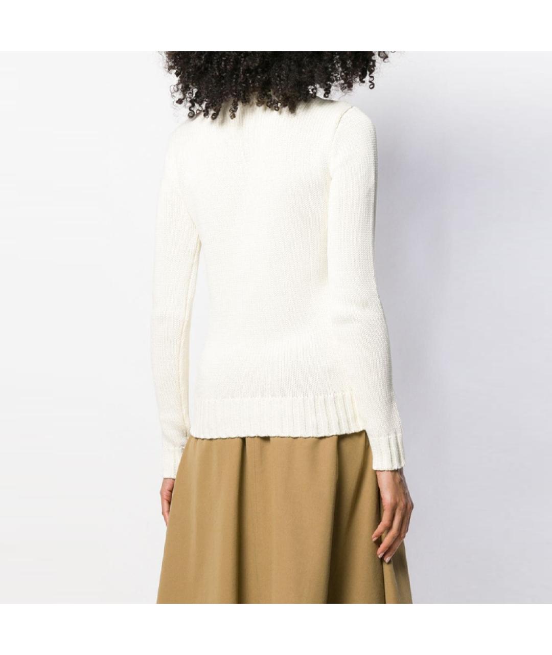 POLO RALPH LAUREN Белый хлопковый джемпер / свитер, фото 3