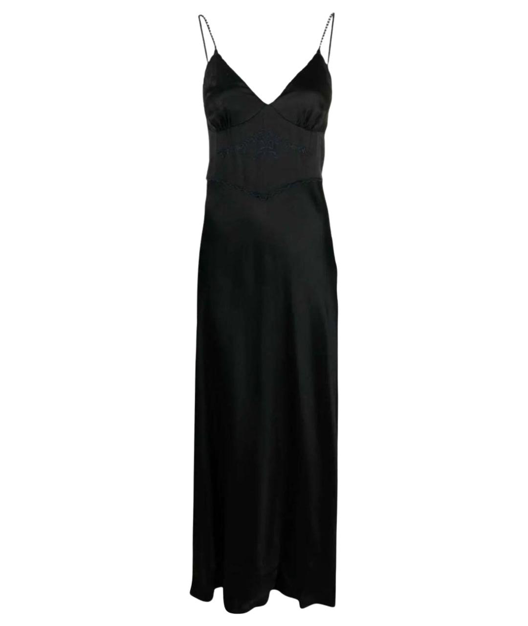 TWIN-SET Черное вискозное вечернее платье, фото 1