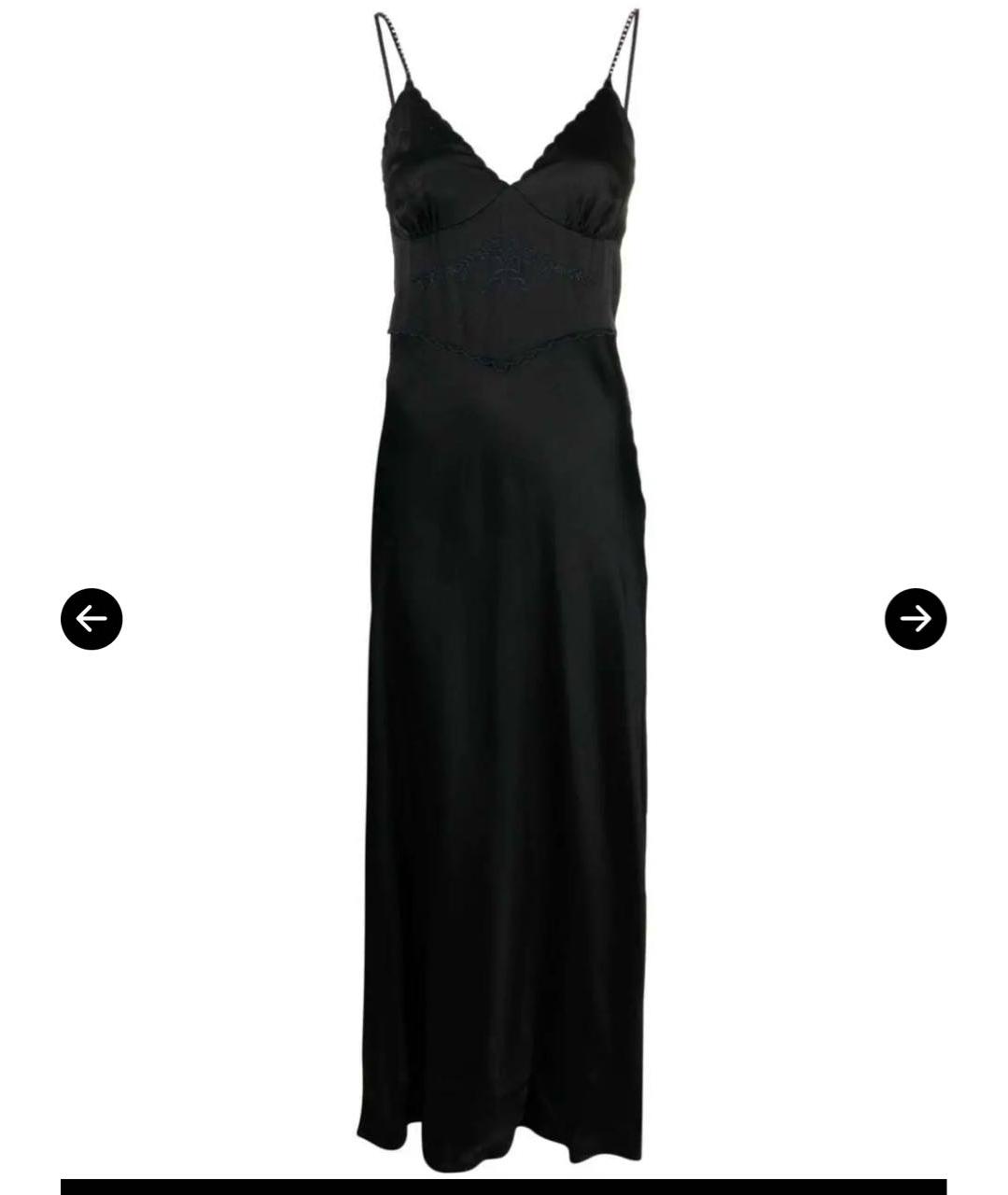 TWIN-SET Черное вискозное вечернее платье, фото 9