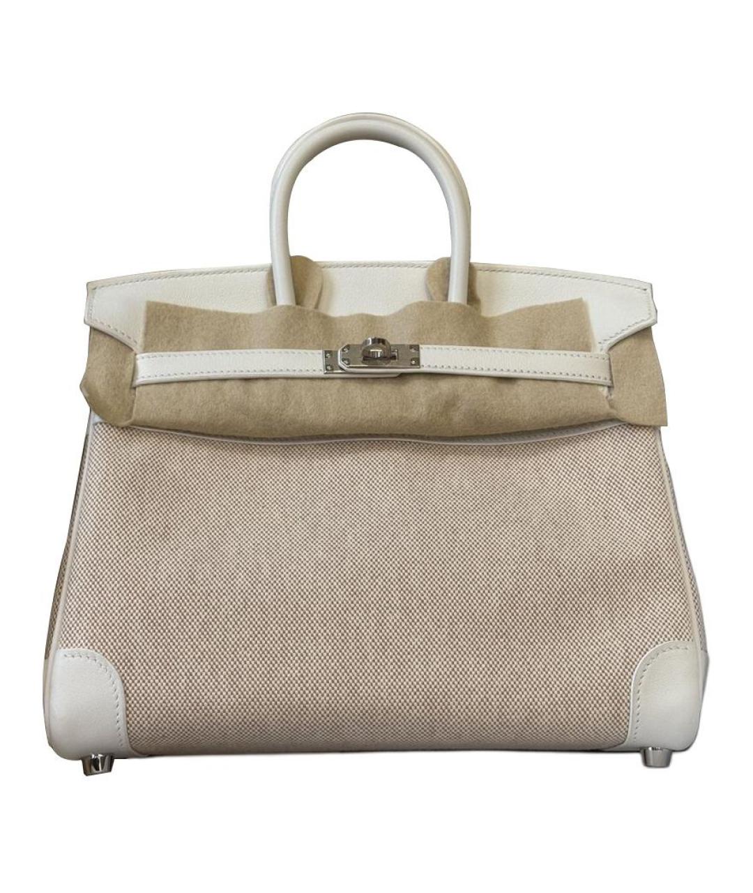 HERMES Бежевая кожаная сумка тоут, фото 1