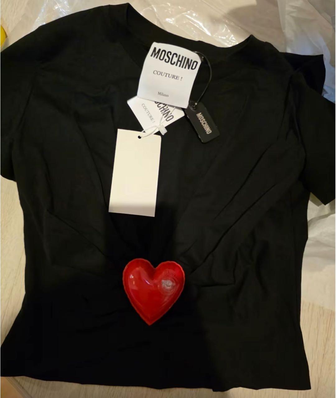 MOSCHINO Черная футболка, фото 4