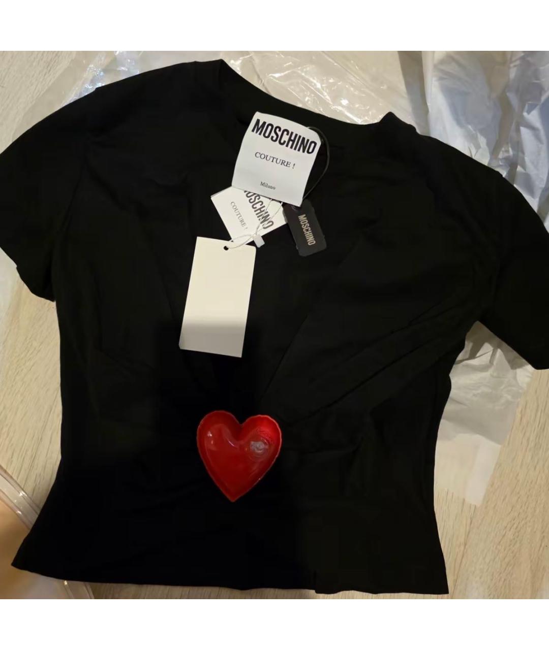 MOSCHINO Черная футболка, фото 6