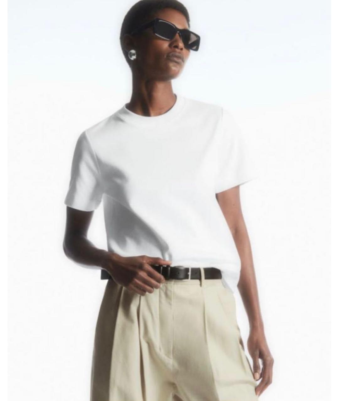 COS Белая хлопковая футболка, фото 7