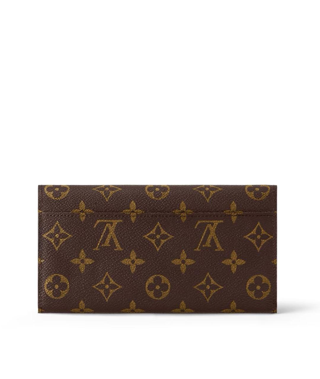 LOUIS VUITTON Коричневый кожаный кошелек, фото 5