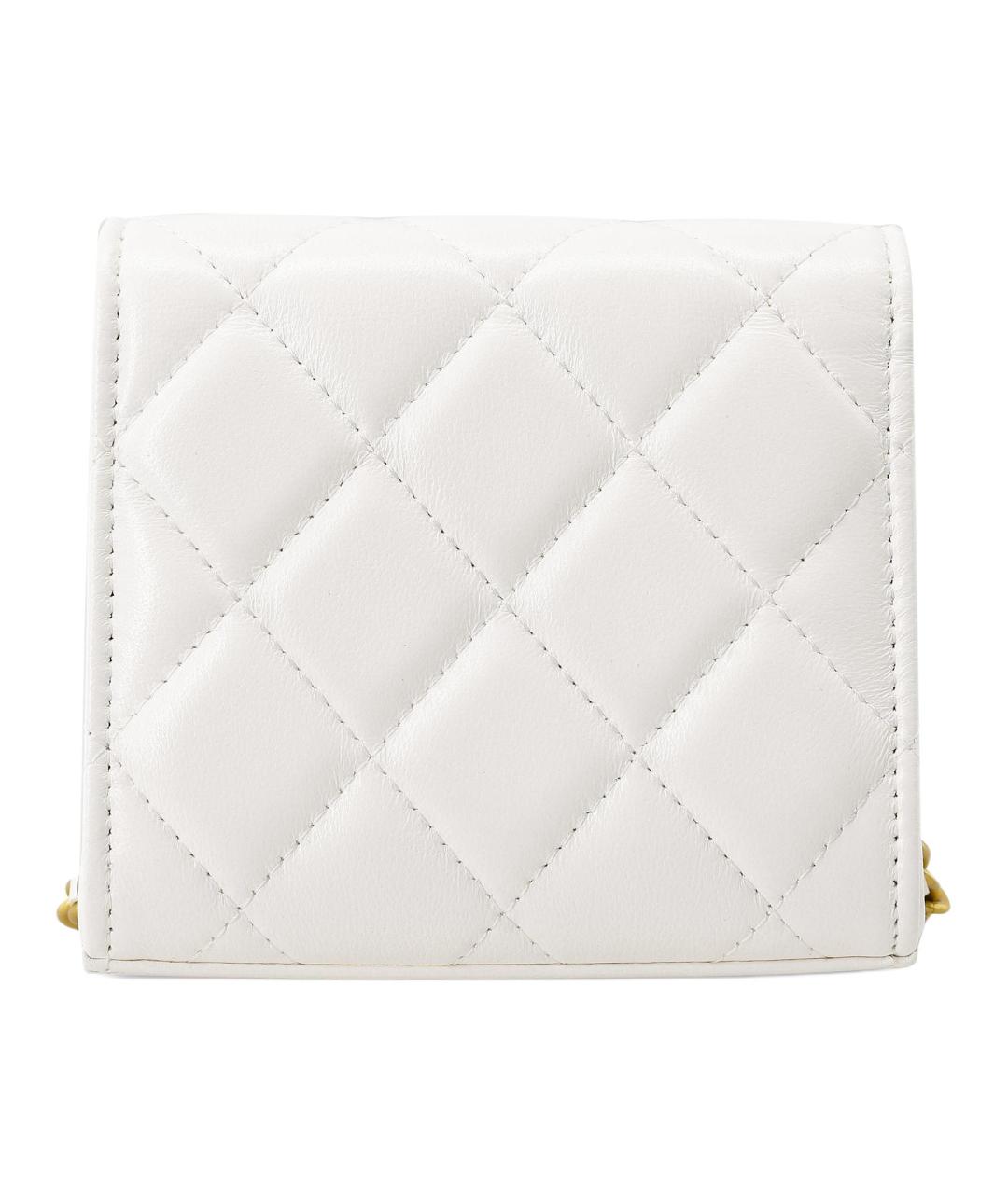 CHANEL Белая кожаная сумка через плечо, фото 3