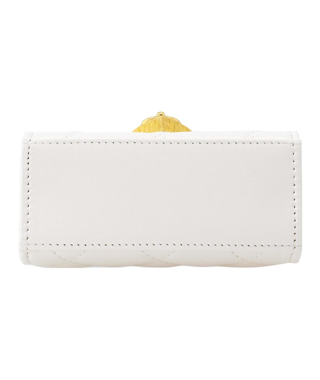 CHANEL Белая кожаная сумка через плечо, фото 4