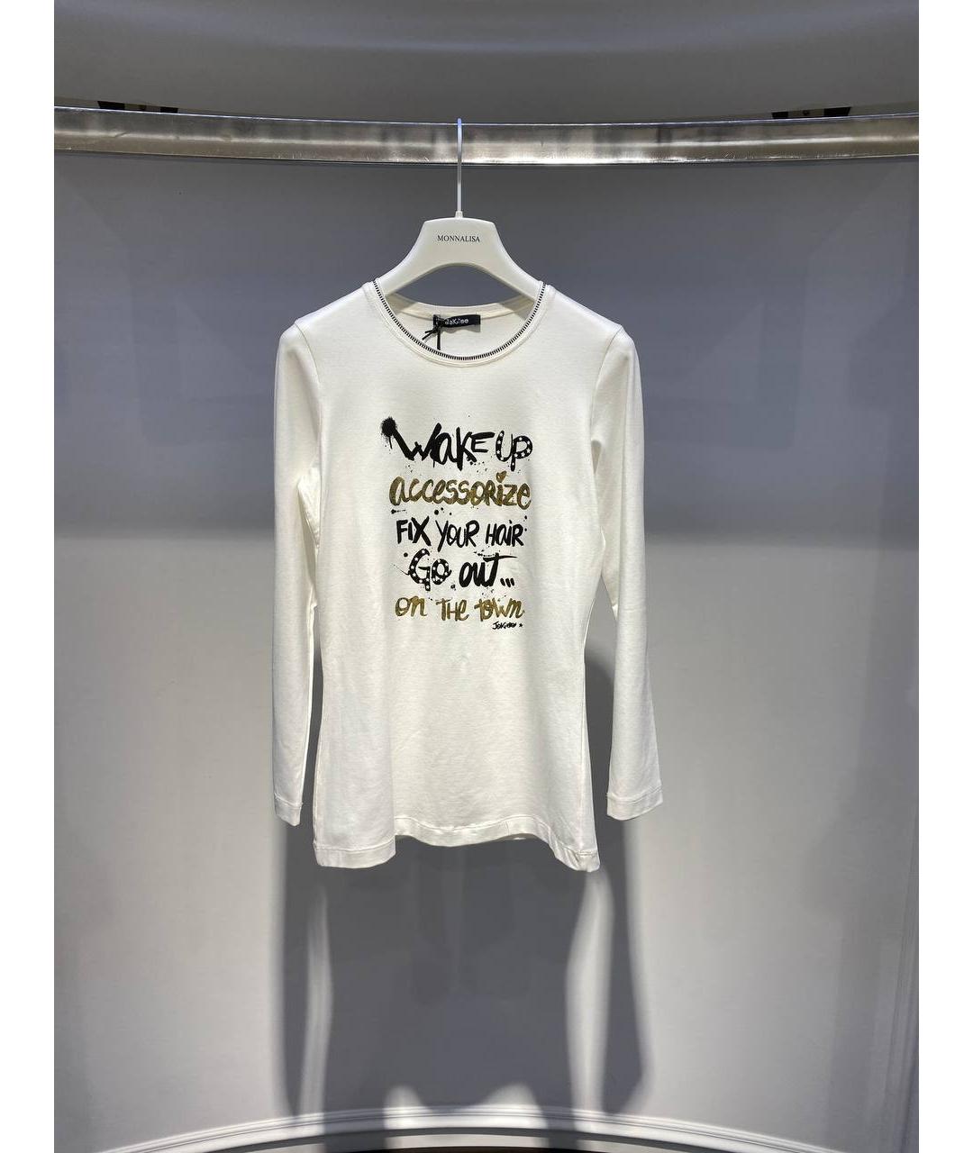 MONNALISA Белый хлопковый детская футболка / топ, фото 3