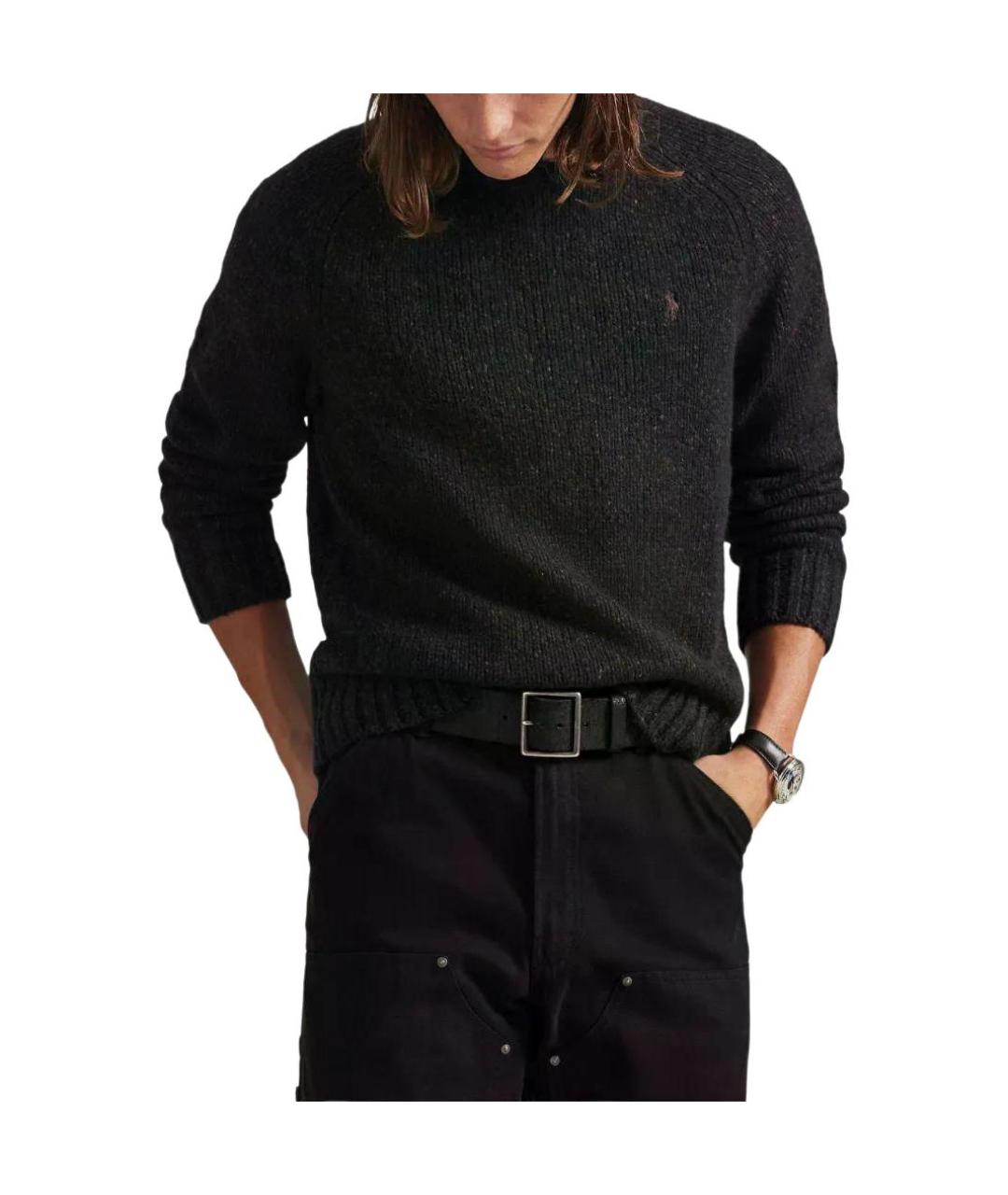 POLO RALPH LAUREN Черный шерстяной джемпер / свитер, фото 2