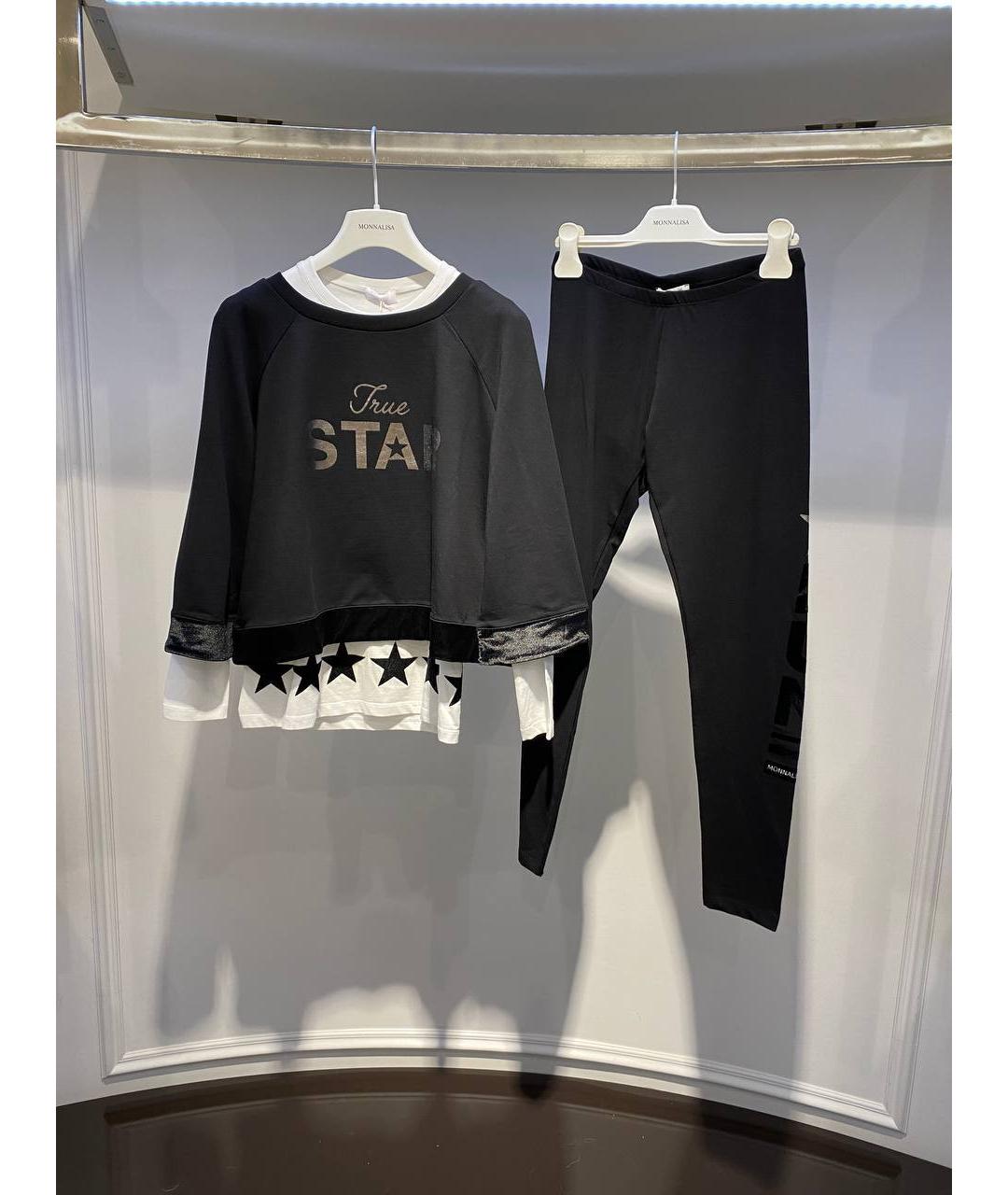 MONNALISA Черный хлопковый комплект, фото 4