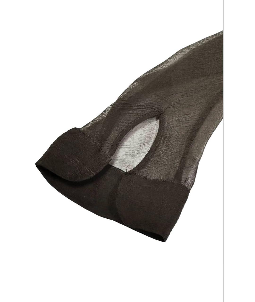 PRADA Коричневая шелковая блузы, фото 7