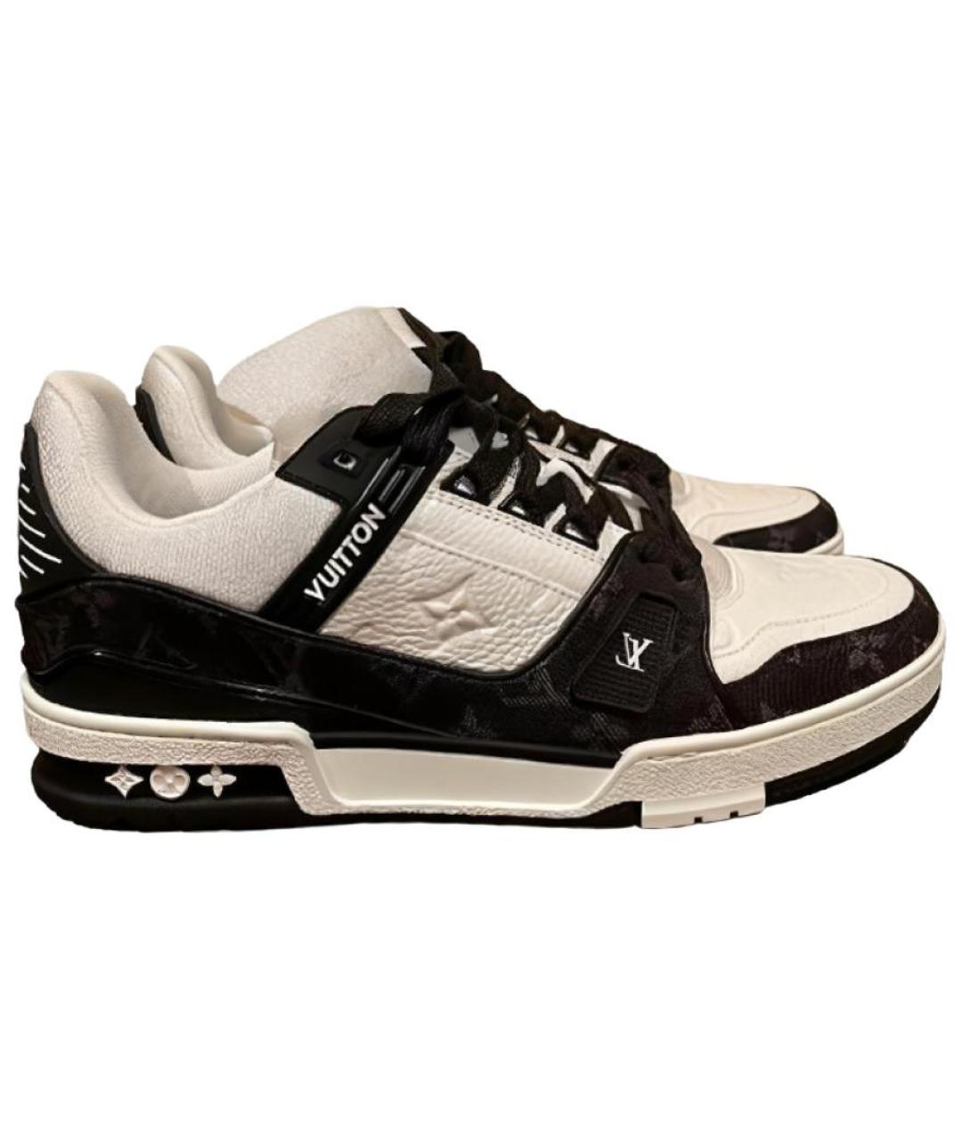 LOUIS VUITTON Черные кожаные низкие кроссовки / кеды, фото 1