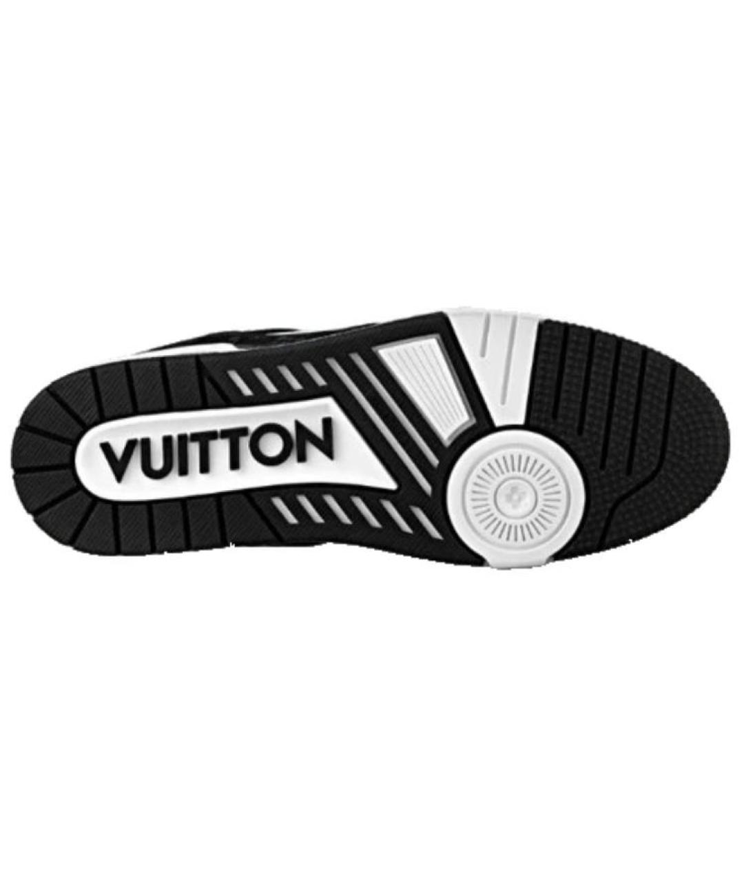 LOUIS VUITTON Черные кожаные низкие кроссовки / кеды, фото 5