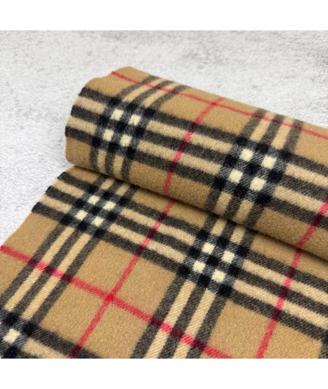 BURBERRY Бежевый шерстяной шарф, фото 6