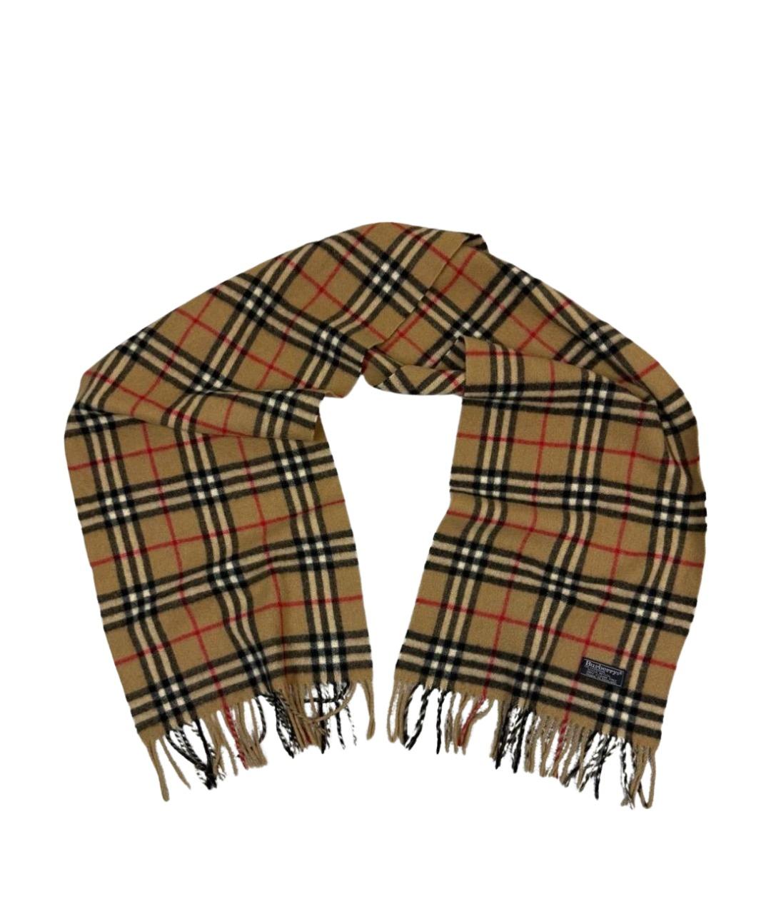 BURBERRY Бежевый шерстяной шарф, фото 1