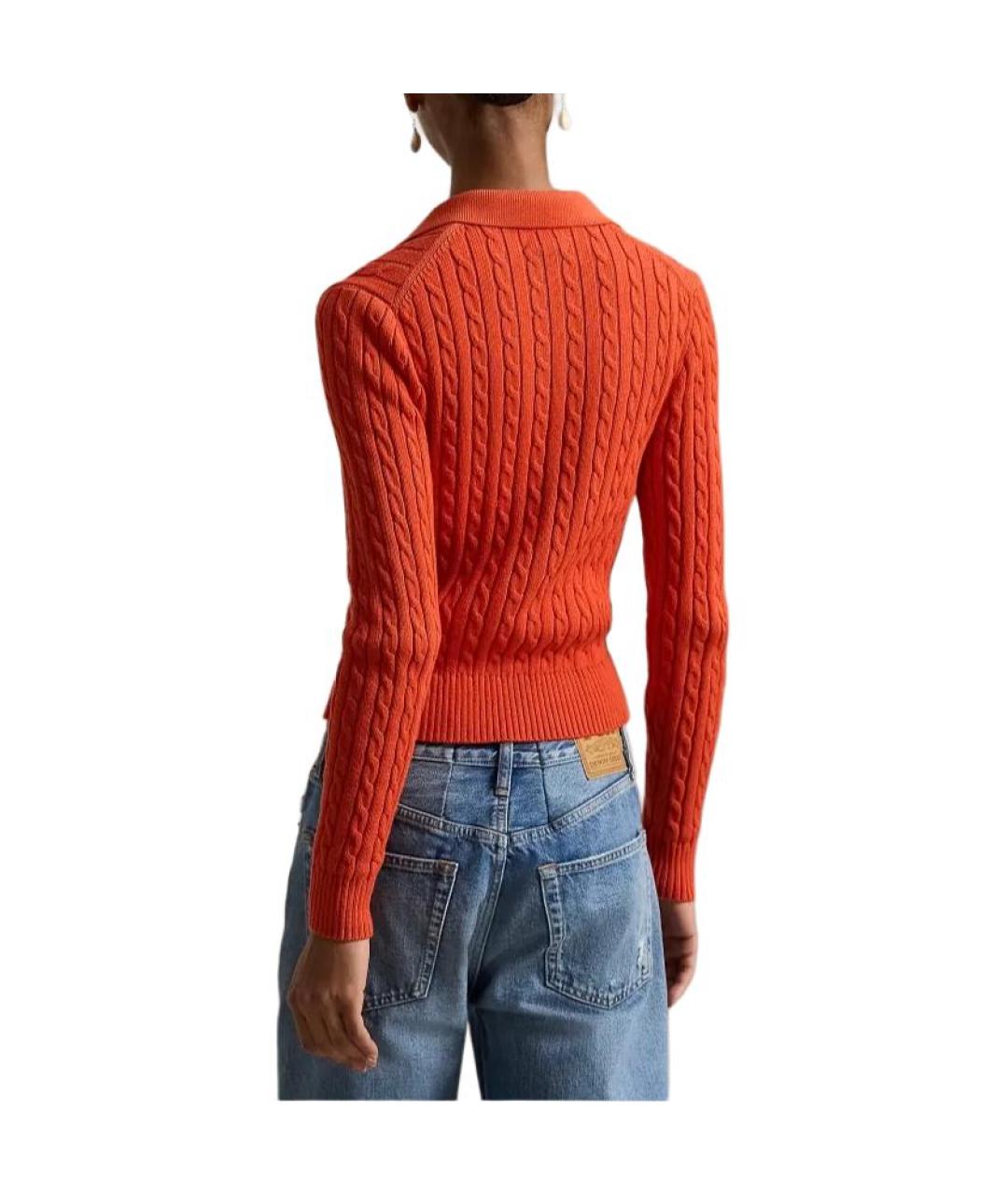 POLO RALPH LAUREN Оранжевый хлопковый кардиган, фото 3