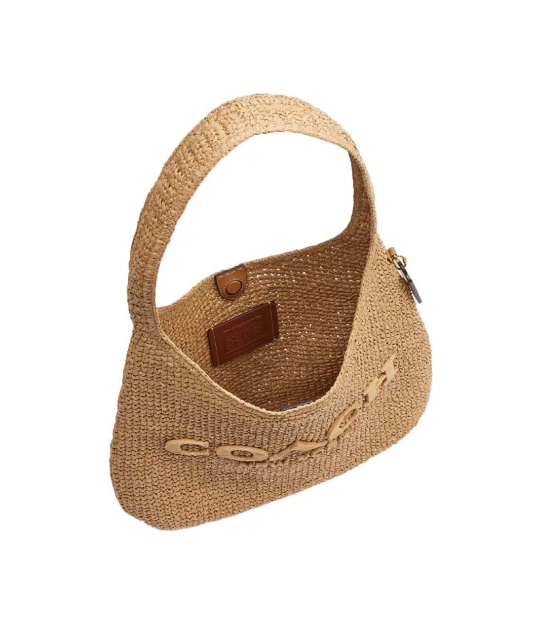 COACH Бежевая сумка через плечо, фото 5