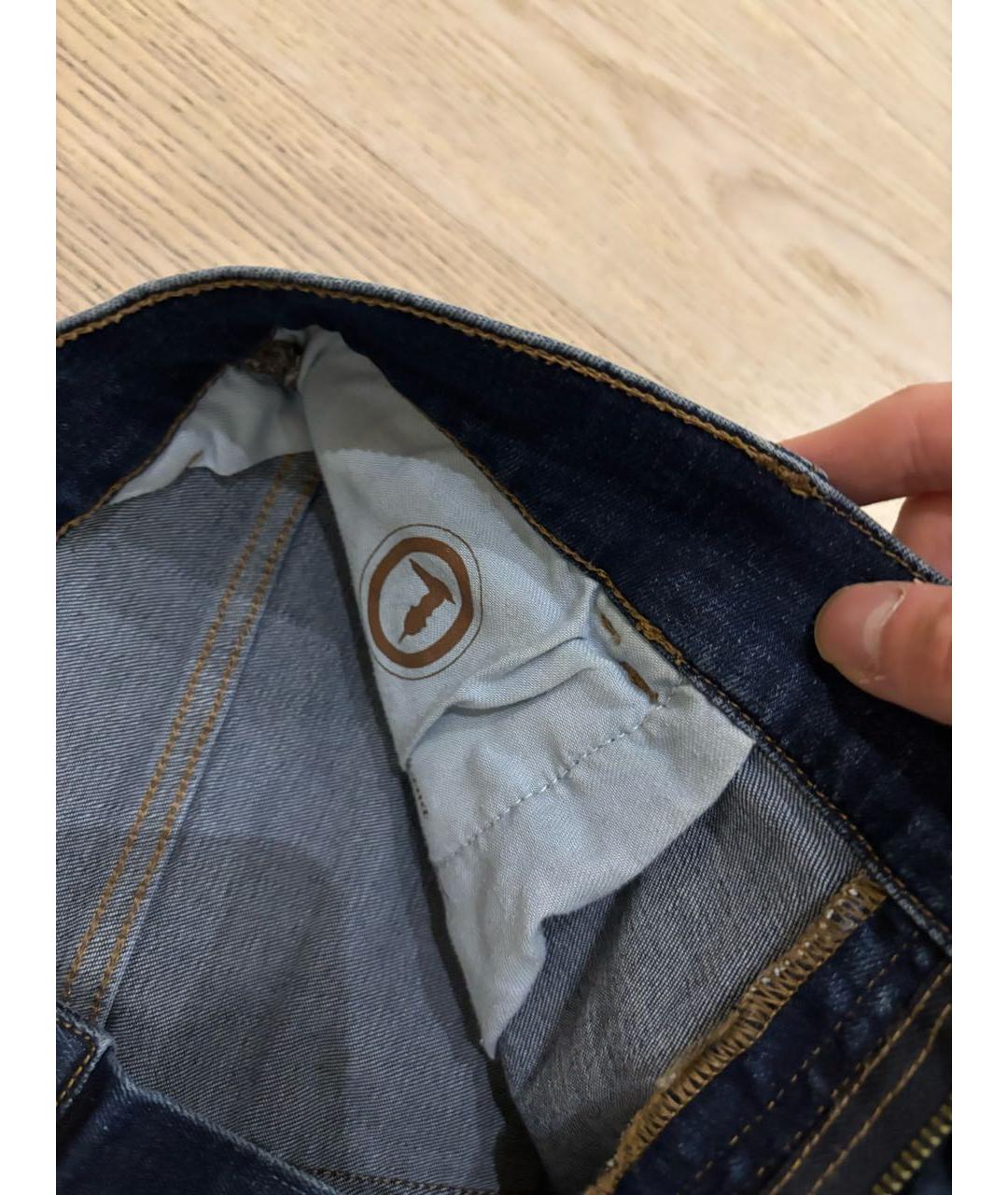 TRUSSARDI Темно-синие джинсы скинни, фото 3