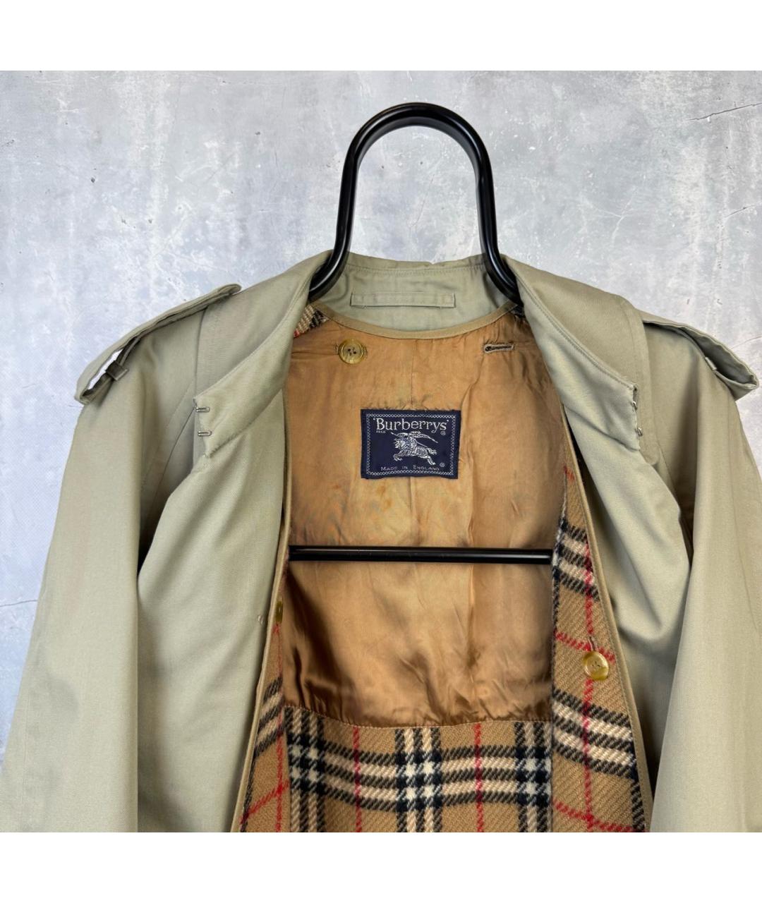 BURBERRY Горчичный тренч / плащ, фото 5