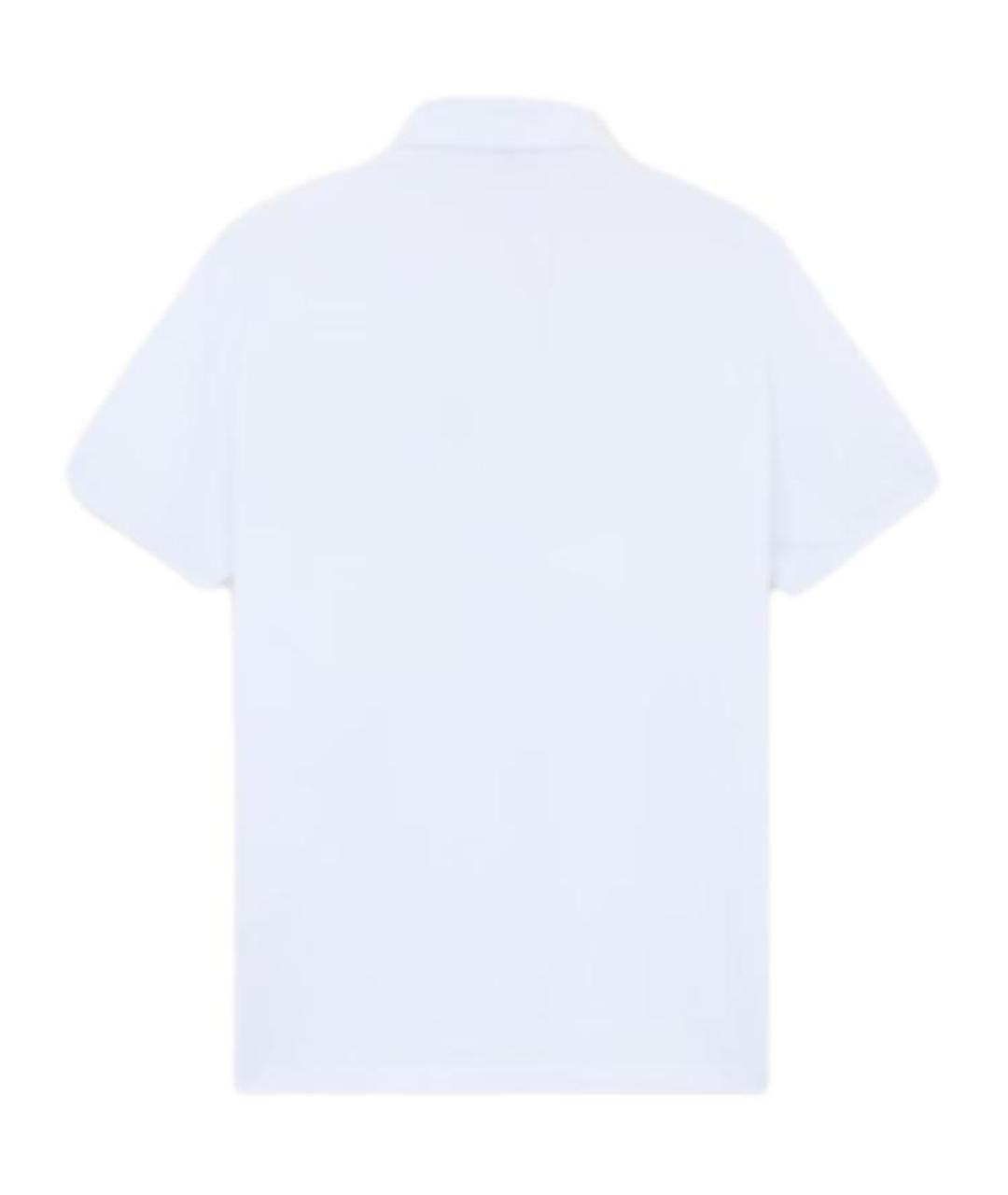 STONE ISLAND Белое поло с коротким рукавом, фото 2