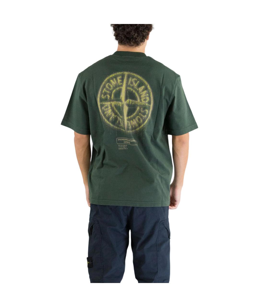 STONE ISLAND Зеленая футболка, фото 3