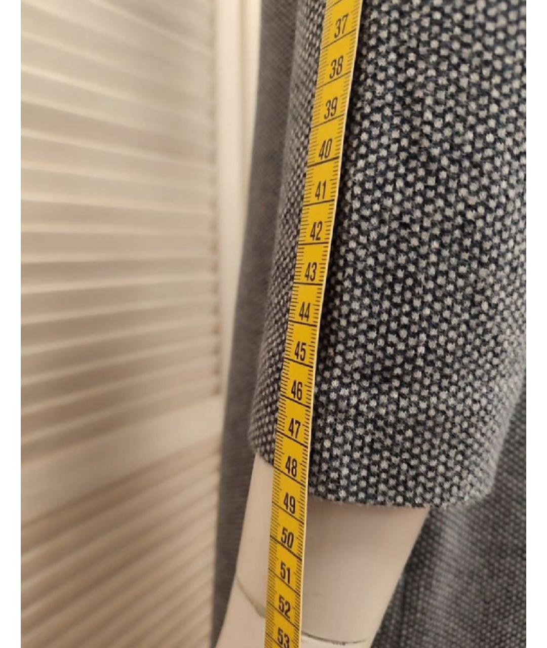 PESERICO Серое шерстяное повседневное платье, фото 5