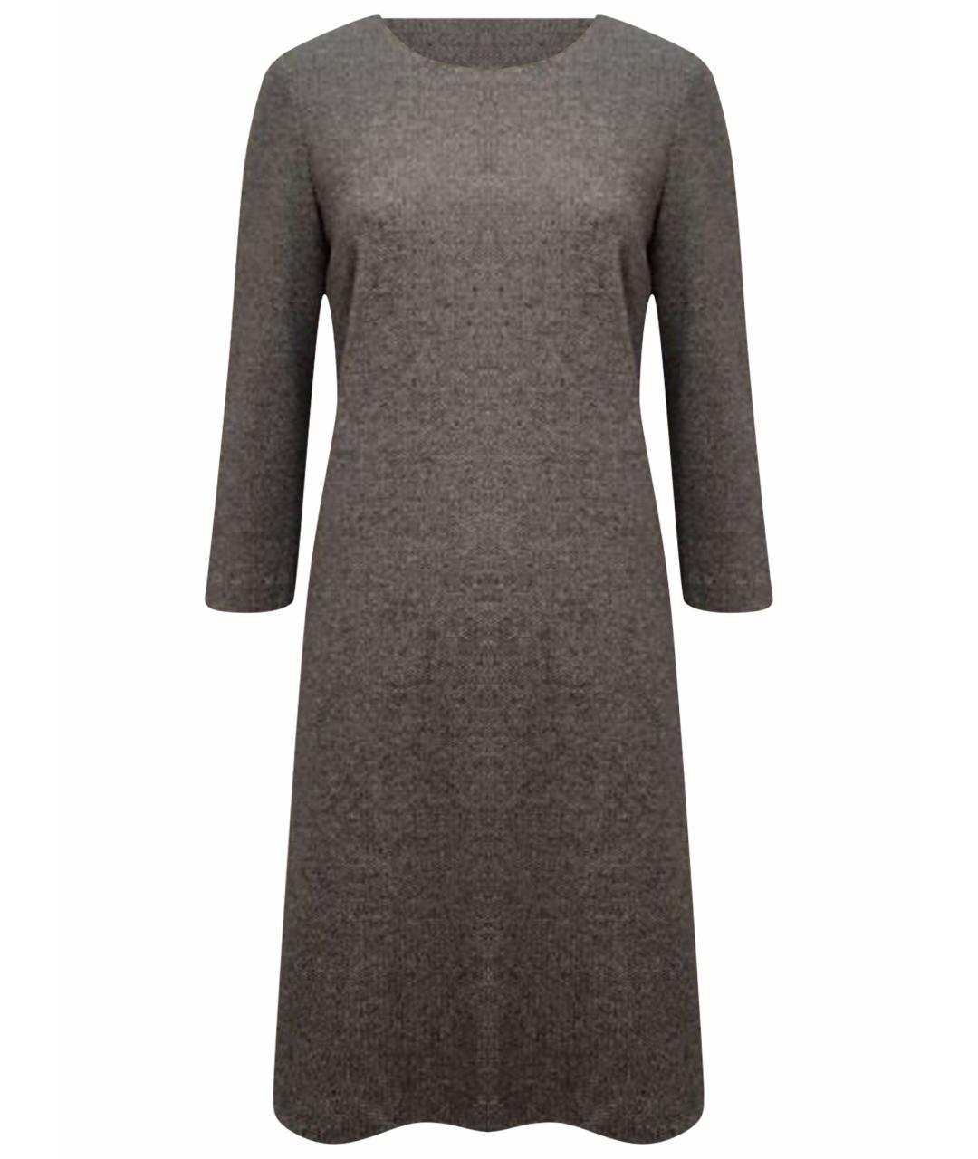 PESERICO Серое шерстяное повседневное платье, фото 1