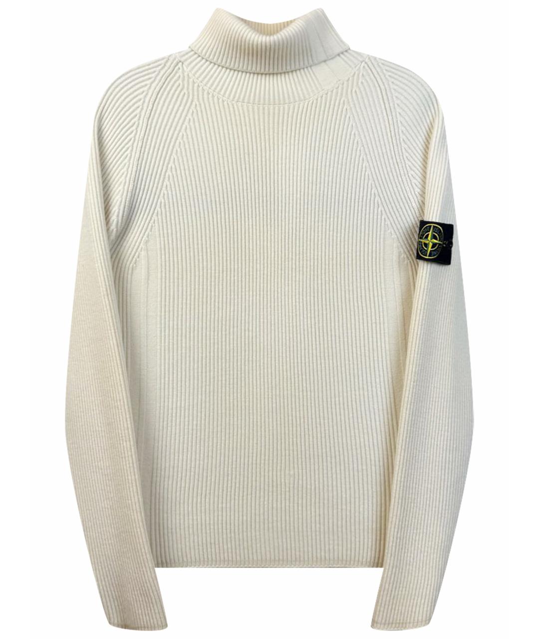 STONE ISLAND Бежевый шерстяной джемпер / свитер, фото 1